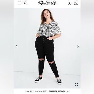 Madewell 10" High-Rise Roadtripper Jeggings: Button-Front Edition